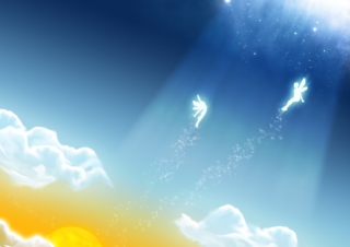 Kostenloses Angels In The Sky Wallpaper für Android, iPhone und iPad