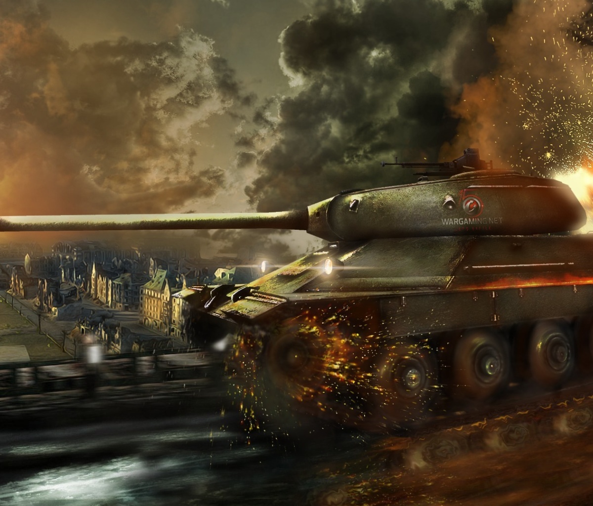 Обои World of Tanks, IS 6 Panzer tank 1200x1024