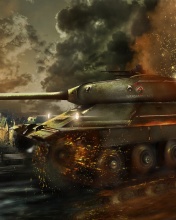 World of Tanks, IS 6 Panzer tank wallpaper 176x220