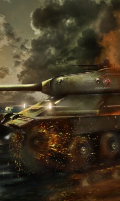 Das World of Tanks, IS 6 Panzer tank Wallpaper 240x400