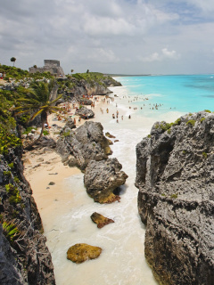 Fondo de pantalla Cancun Beach Mexico 240x320
