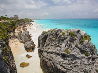 Обои Cancun Beach Mexico 320x240