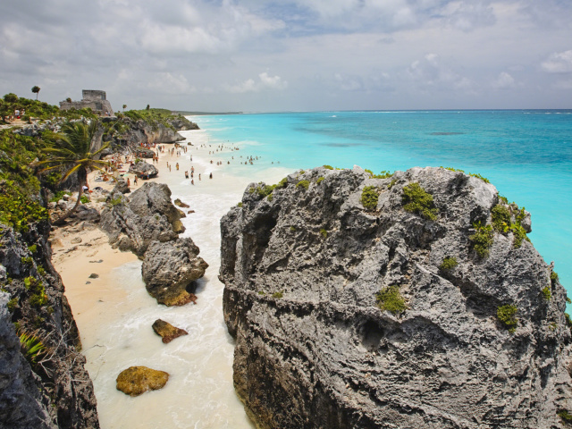 Das Cancun Beach Mexico Wallpaper 640x480