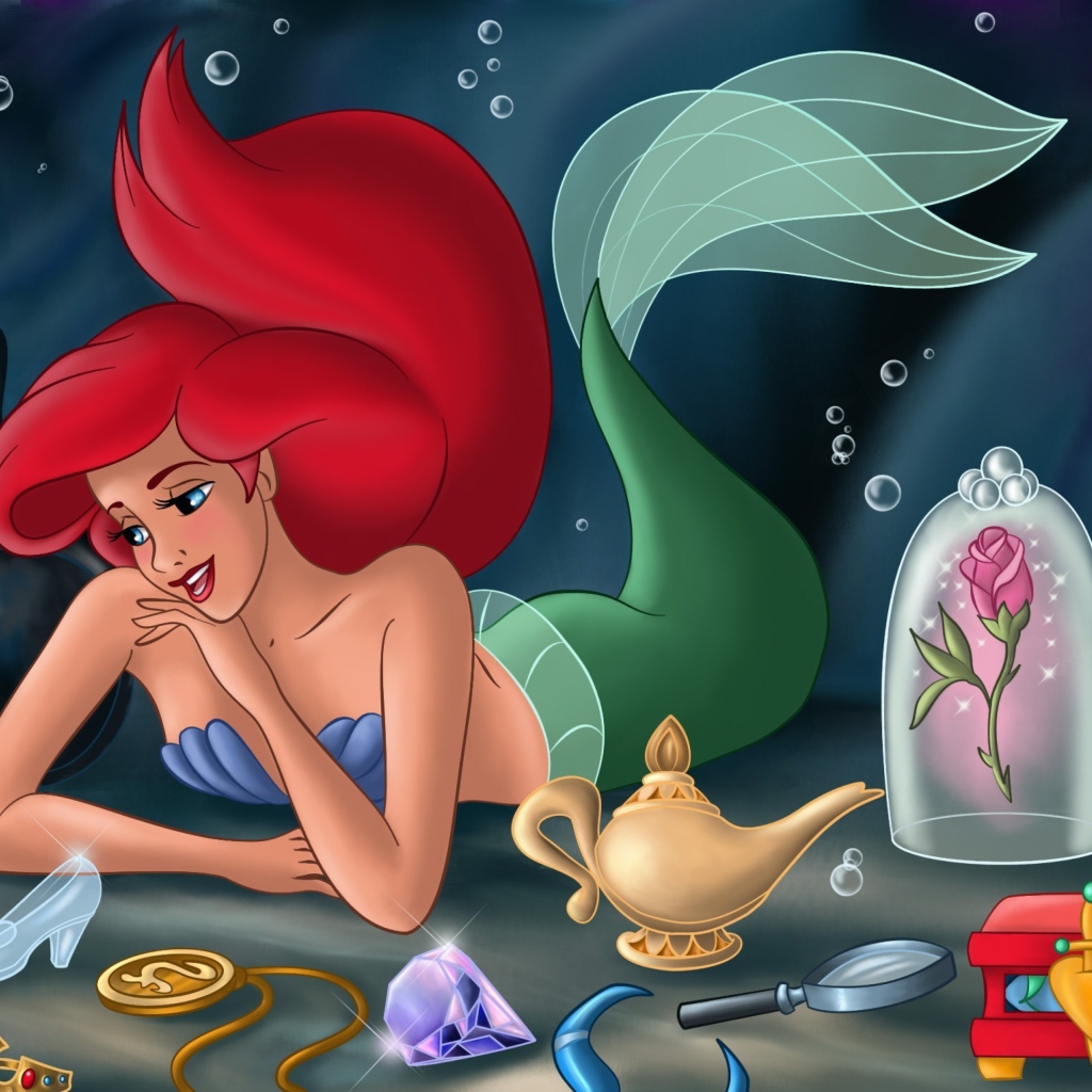 Das The Little Mermaid Dreaming Wallpaper 1024x1024