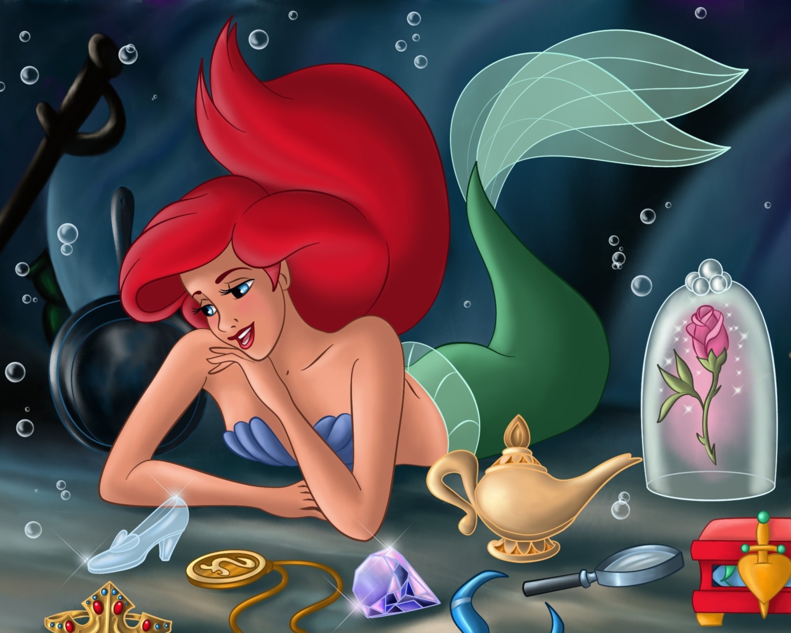 Обои The Little Mermaid Dreaming 1600x1280