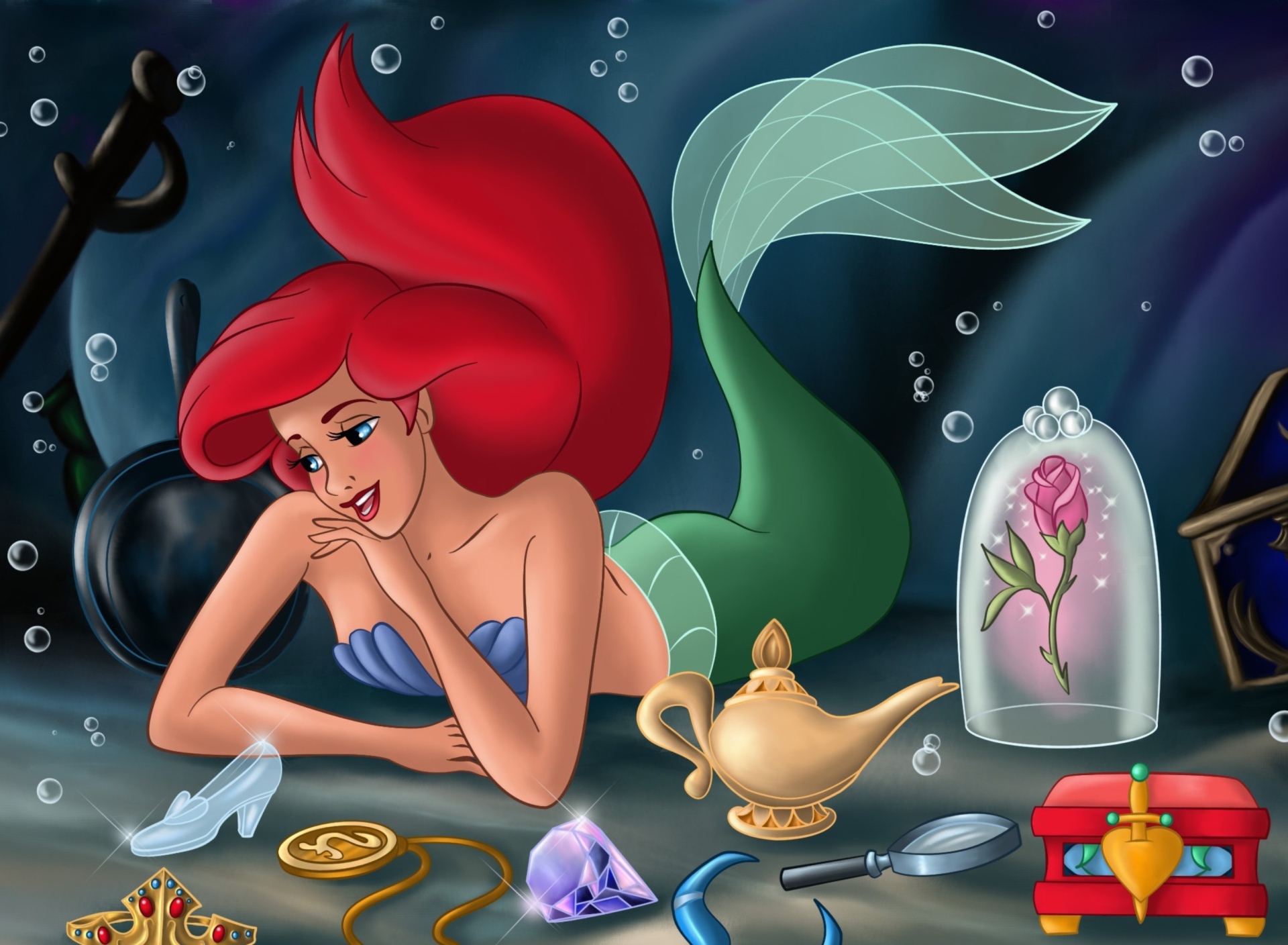 Das The Little Mermaid Dreaming Wallpaper 1920x1408