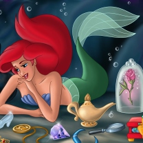 Sfondi The Little Mermaid Dreaming 208x208