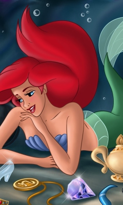 Das The Little Mermaid Dreaming Wallpaper 240x400