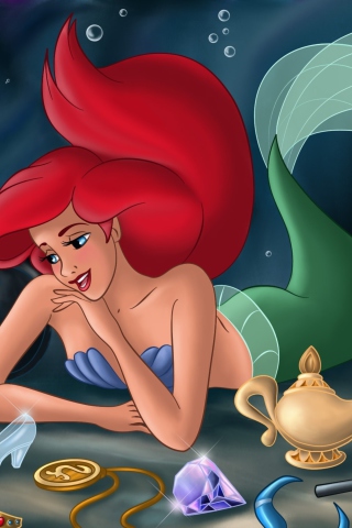 Das The Little Mermaid Dreaming Wallpaper 320x480