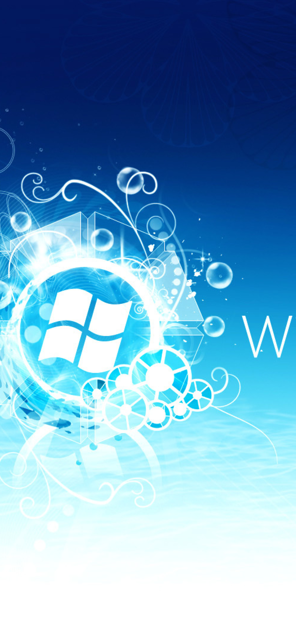 Windows 8 Blue Logo wallpaper 1170x2532