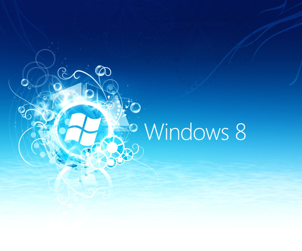 Обои Windows 8 Blue Logo 960x800