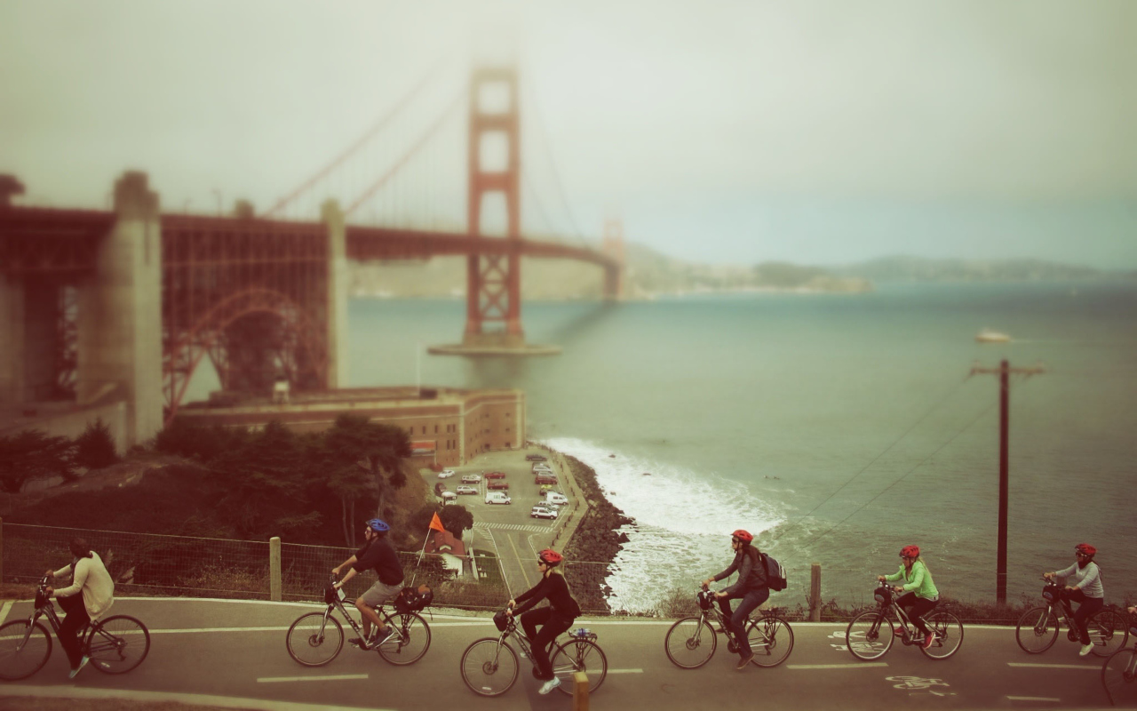 Screenshot №1 pro téma Biking In San Francisco 1280x800
