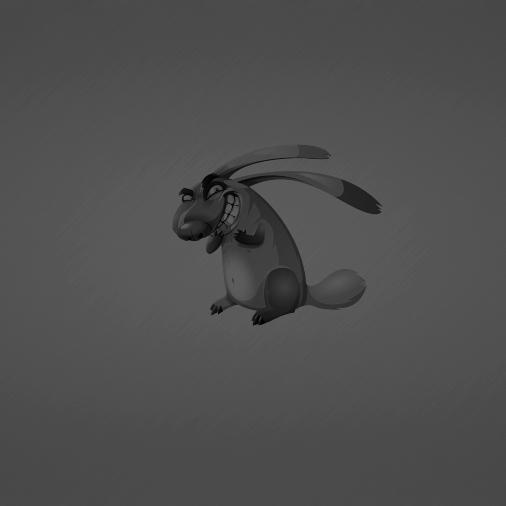 Sfondi Evil Grey Rabbit Drawing 1024x1024