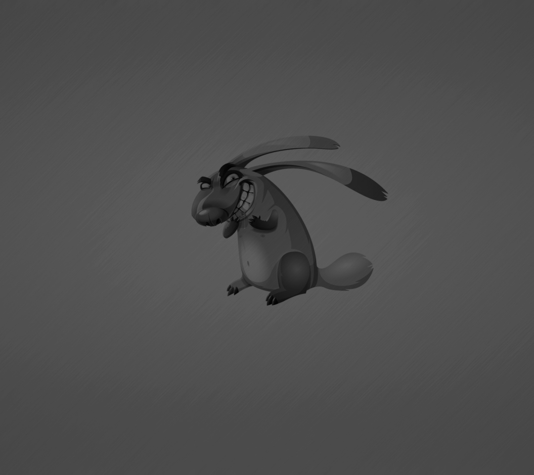 Обои Evil Grey Rabbit Drawing 1080x960