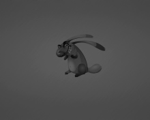 Fondo de pantalla Evil Grey Rabbit Drawing 220x176