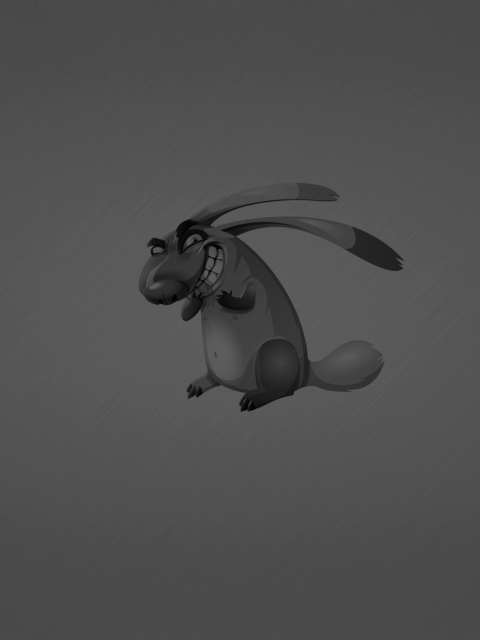 Sfondi Evil Grey Rabbit Drawing 480x640
