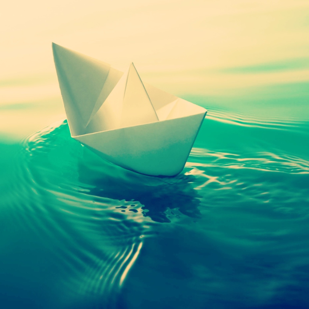 Paper Boat wallpaper 1024x1024