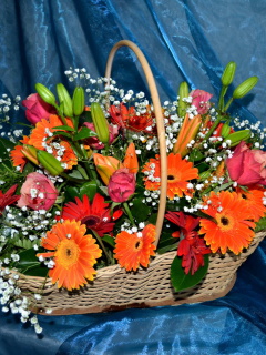 Gerbera Bouquet wallpaper 240x320