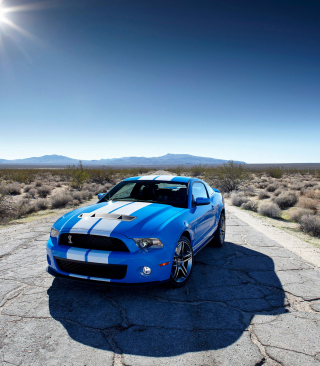 Blue Ford Mustang GT sfondi gratuiti per iPhone 6 Plus