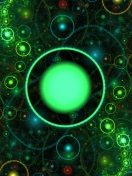 3D Green Circles wallpaper 132x176