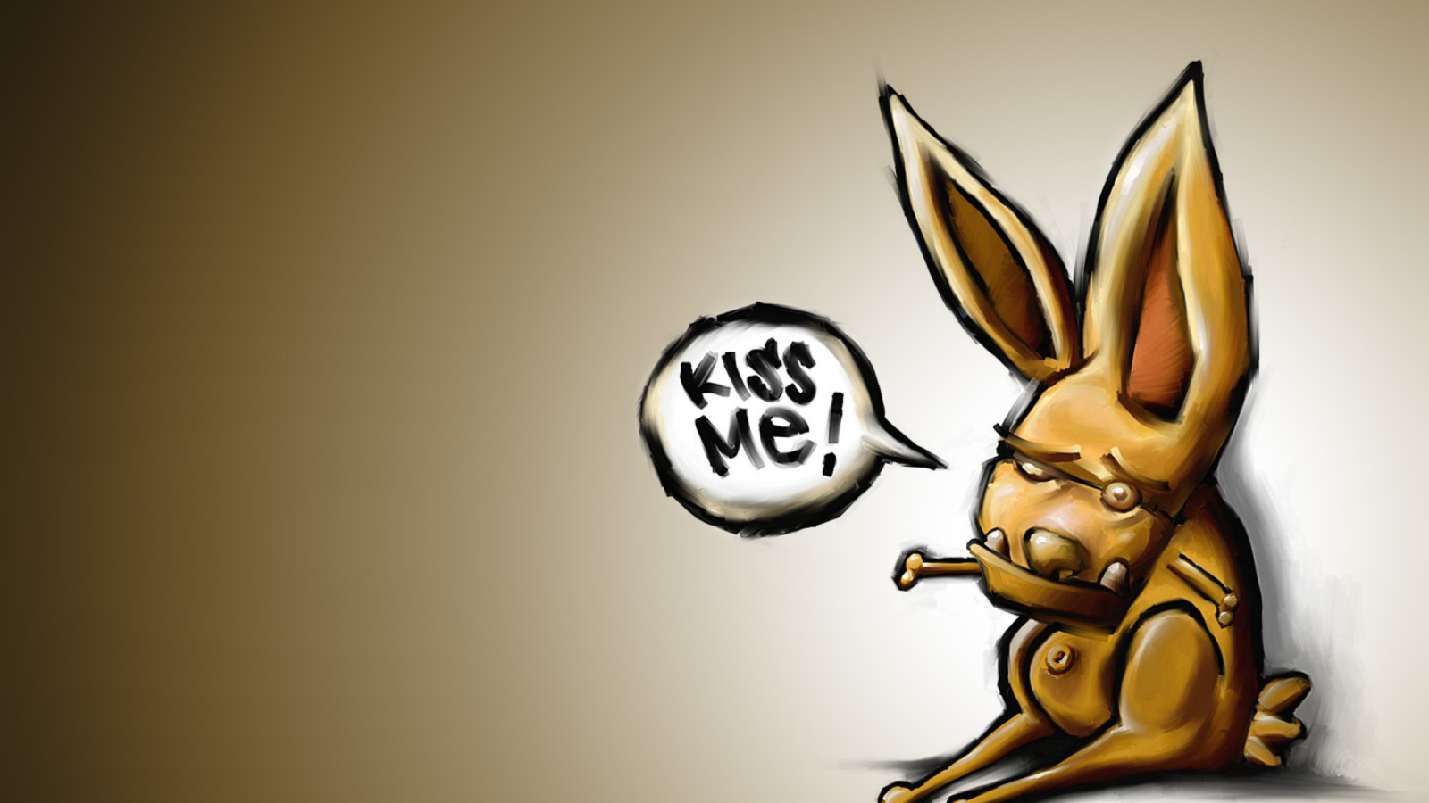 Fondo de pantalla Kiss Me Bunny 1600x900