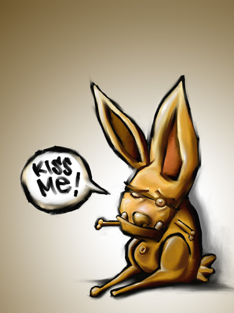 Das Kiss Me Bunny Wallpaper 480x640