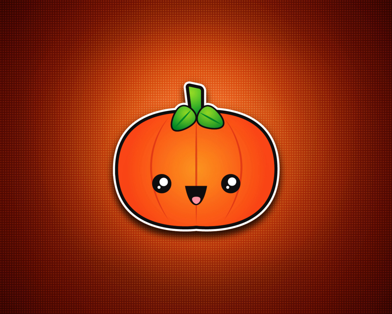 Fondo de pantalla Cute Orange Pumpkin 1280x1024
