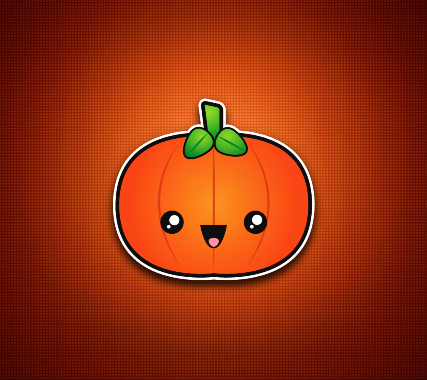 Fondo de pantalla Cute Orange Pumpkin 1440x1280
