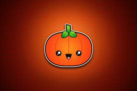 Das Cute Orange Pumpkin Wallpaper 480x320