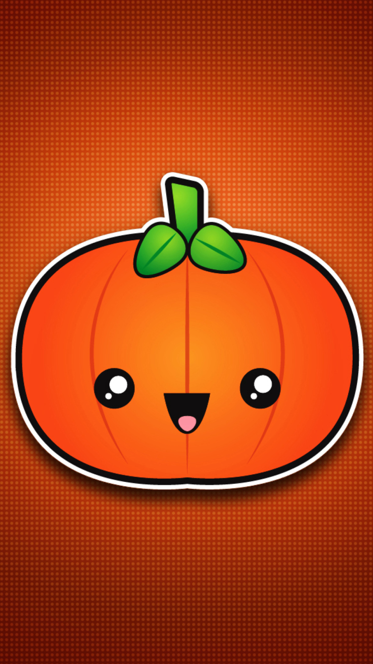 Fondo de pantalla Cute Orange Pumpkin 750x1334