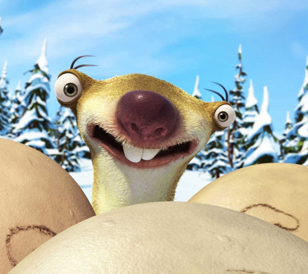 Fondo de pantalla Ice Age Dawn of Dinosaurs Sloth 1080x960