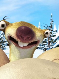 Ice Age Dawn of Dinosaurs Sloth wallpaper 240x320