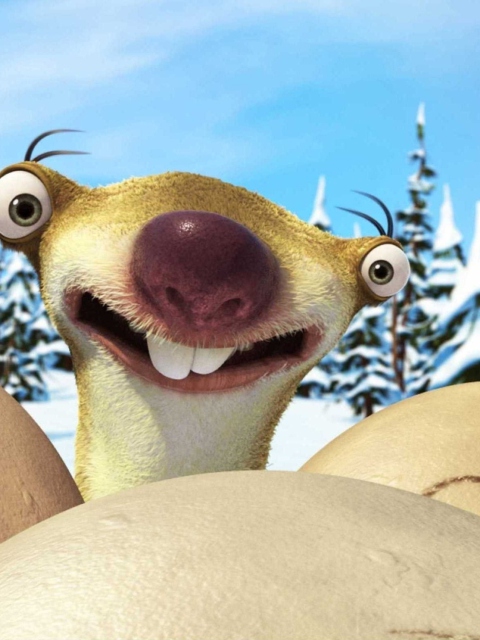 Ice Age Dawn of Dinosaurs Sloth wallpaper 480x640
