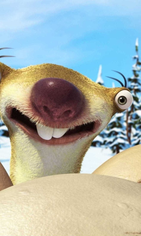 Ice Age Dawn of Dinosaurs Sloth wallpaper 480x800