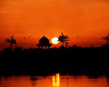 Egypt Nile Sunset wallpaper 220x176