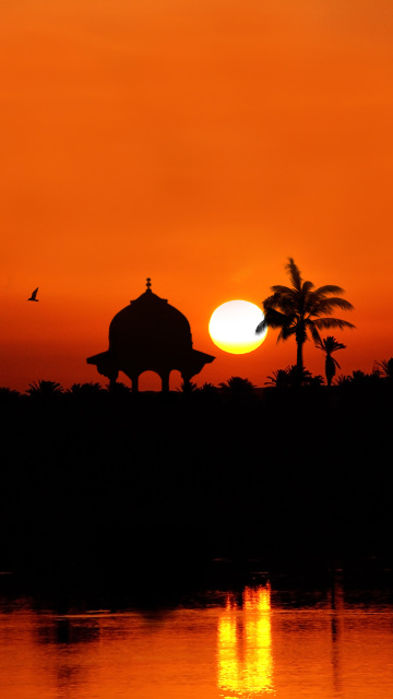 Sfondi Egypt Nile Sunset 360x640