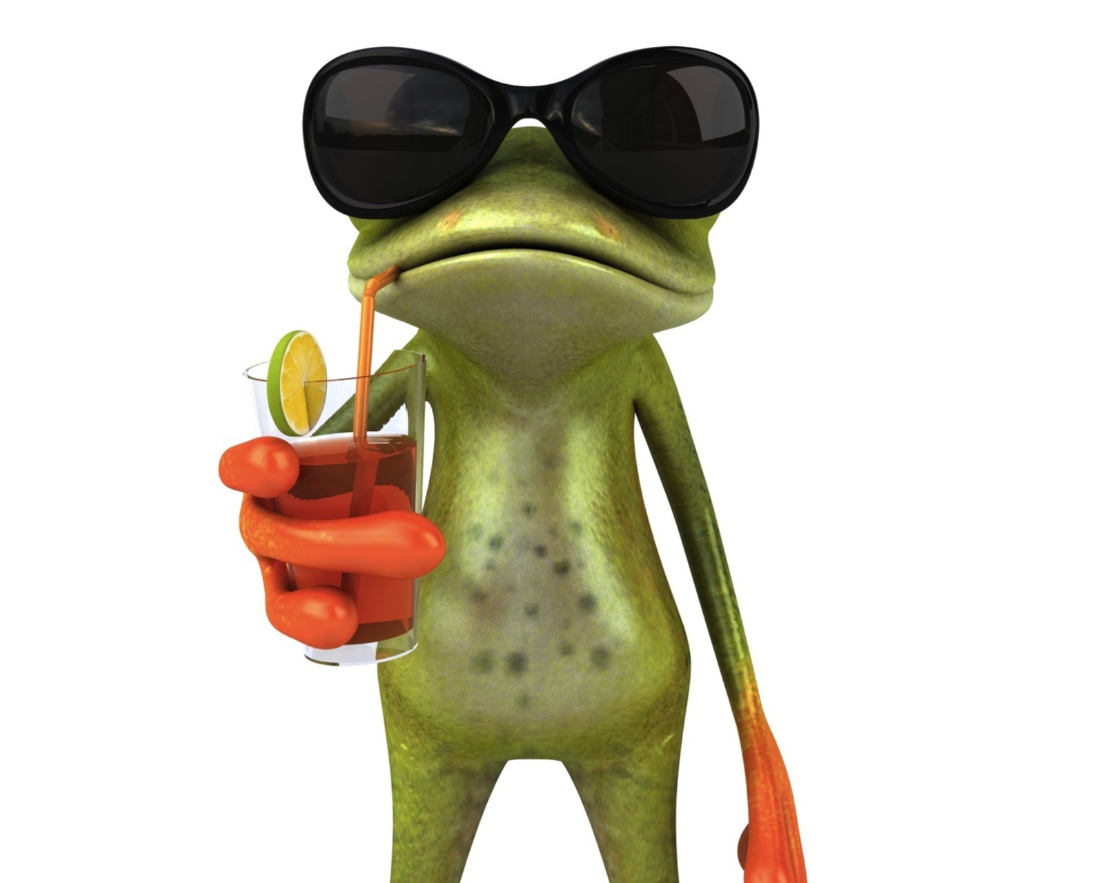 3D Frog Chilling Out wallpaper 1600x1280