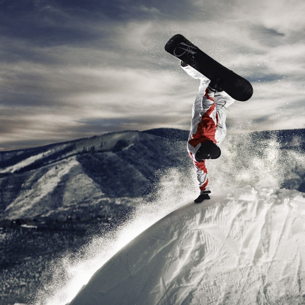 Fondo de pantalla Snowboarding in Austria, Kitzbuhel 1024x1024