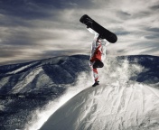 Snowboarding in Austria, Kitzbuhel wallpaper 176x144
