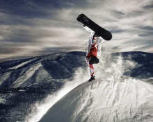 Обои Snowboarding in Austria, Kitzbuhel 220x176