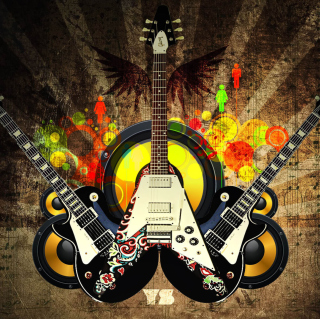 Cute Guitars - Obrázkek zdarma pro iPad mini 2