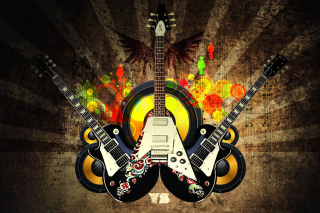 Cute Guitars - Obrázkek zdarma pro Android 1080x960