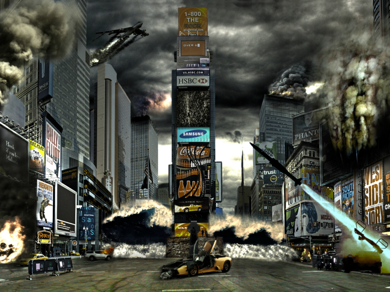 Das Times Square Disaster Wallpaper 1280x960