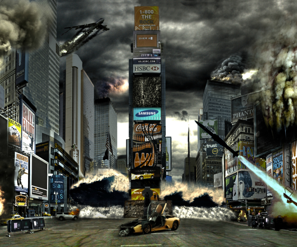 Fondo de pantalla Times Square Disaster 960x800