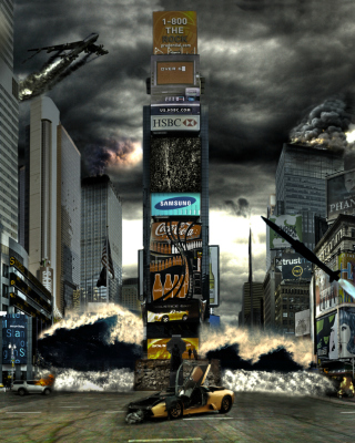 Kostenloses Times Square Disaster Wallpaper für 480x800