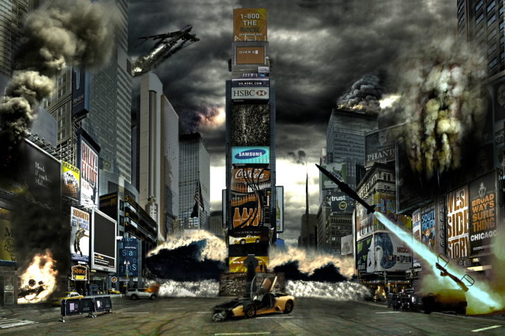 Das Times Square Disaster Wallpaper