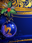 Das Christmas tree toy Blue Ball Wallpaper 132x176