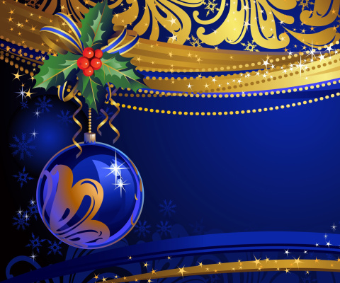 Screenshot №1 pro téma Christmas tree toy Blue Ball 480x400