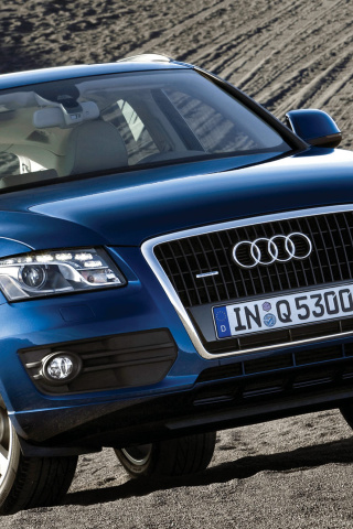 Audi Q5 Blue wallpaper 320x480