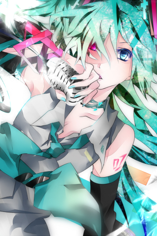 Hatsune Miku, Vocaloid wallpaper 320x480